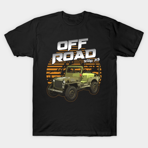 Willys MB jeep car offroad name T-Shirt by Madisen Harvey